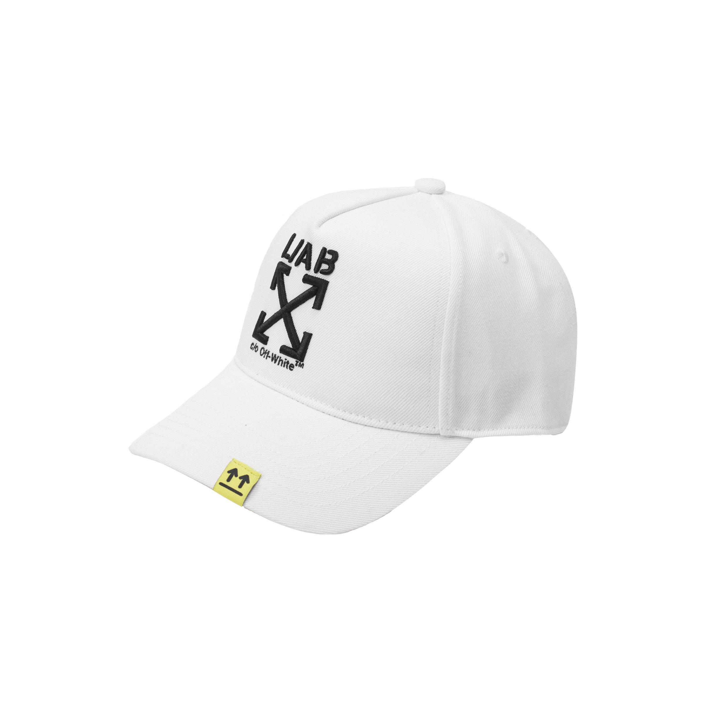 L/AB c/o Off-White Pinch Front Snapback Hat - White - WHITE